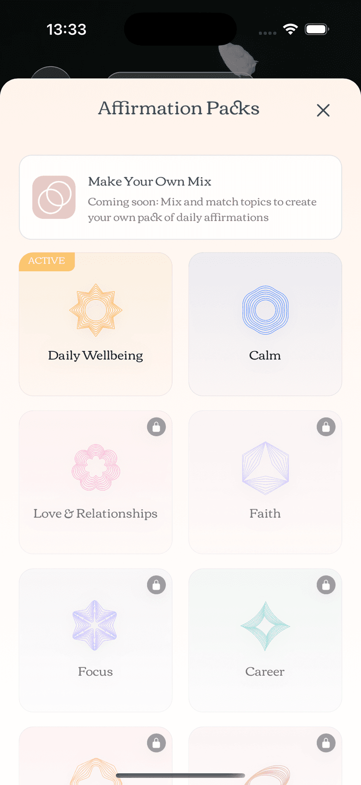 Affirm Player Screen