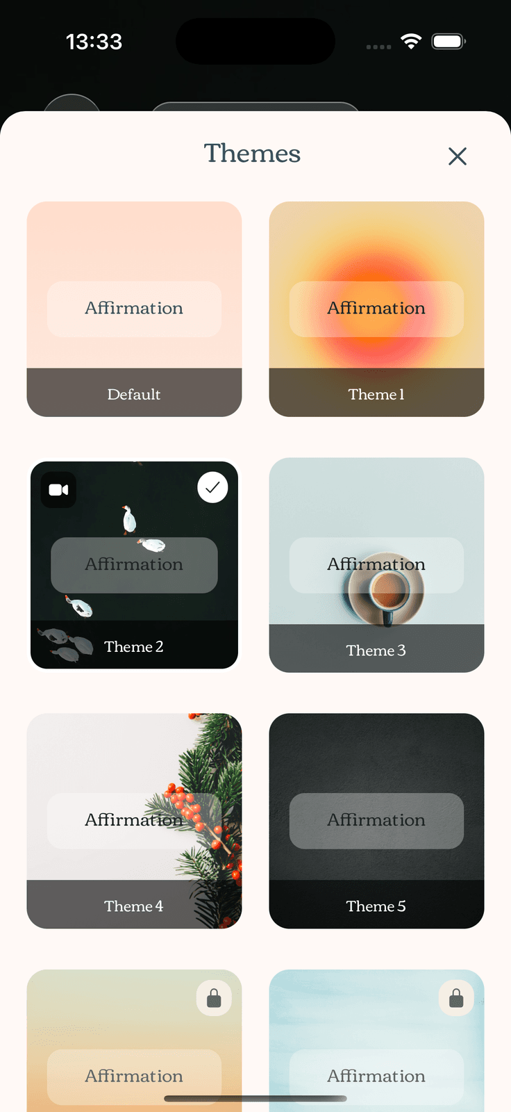 Affirm Mood Screen